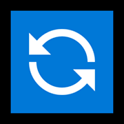 🔄 Emoji kreisförmige Pfeile gegen den Uhrzeigersinn Microsoft Windows 11.