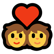 Emoji 💑 Coppia Con Cuore su Microsoft Windows 11.