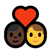 👨🏿‍❤️‍👨 Emoji Liebespaar - Mann: dunkle Hautfarbe, Hombre Microsoft Windows 11.
