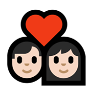 Emoji 👨🏻‍❤️‍👩🏻 Coppia Con Cuore - Uomo: Carnagione Chiara, Donna: Carnagione Chiara su Microsoft Windows 11.