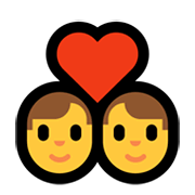 👨‍❤️‍👨 Emoji Pareja Enamorada: Hombre Y Hombre en Microsoft Windows 11.