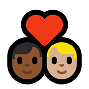 Emoji 👨🏾‍❤️‍👨🏼 Coppia Con Cuore - Uomo: Carnagione Abbastanza Scura, Uomo: Carnagione Abbastanza Chiara su Microsoft Windows 11.