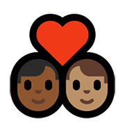 Émoji 👨🏾‍❤️‍👨🏽 Couple Avec Cœur - Homme: Peau Mate, Homme: Peau Légèrement Mate sur Microsoft Windows 11.