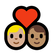 Emoji 👨🏼‍❤️‍👨🏽 Coppia Con Cuore - Uomo: Carnagione Abbastanza Chiara, Uomo: Carnagione Olivastra su Microsoft Windows 11.