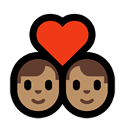 Émoji 👨🏽‍❤️‍👨🏽 Couple Avec Cœur - Homme: Peau Légèrement Mate, Homme: Peau Légèrement Mate sur Microsoft Windows 11.
