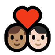 Emoji 👨🏽‍❤️‍👨🏻 Bacio Tra Coppia - Uomo: Carnagione Olivastra, Uomo: Carnagione Chiara su Microsoft Windows 11.