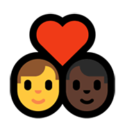 Emoji 👨‍❤️‍👨🏿 Coppia Con Cuore - Uomo, Uomo: Carnagione Scura su Microsoft Windows 11.