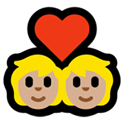 💑🏼 Emoji Liebespaar, mittelhelle Hautfarbe Microsoft Windows 11.