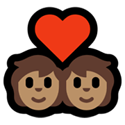 Emoji 💑🏽 Coppia Con Cuore, Carnagione Olivastra su Microsoft Windows 11.