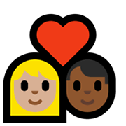 👩🏼‍❤️‍👨🏾 Emoji Pareja Enamorada - Mujer: Tono De Piel Claro Medio, Hombre: Tono De Piel Oscuro Medio en Microsoft Windows 11.