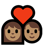 Emoji 👩🏽‍❤️‍👨🏽 Coppia Con Cuore - Donna: Carnagione Olivastra, Uomo: Carnagione Olivastra su Microsoft Windows 11.