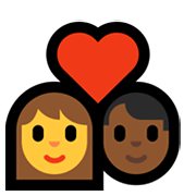 👩‍❤️‍👨🏾 Emoji Pareja Enamorada - Mujer, Hombre: Tono De Piel Oscuro Medio en Microsoft Windows 11.