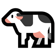 Emoji 🐄 Mucca su Microsoft Windows 11.