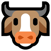 Émoji 🐮 Tête De Vache sur Microsoft Windows 11.