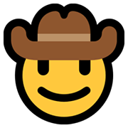 🤠 Emoji Gesicht mit Cowboyhut Microsoft Windows 11.