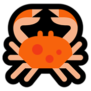 Émoji 🦀 Crabe sur Microsoft Windows 11.