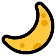 Emoji 🌙 Spicchio Di Luna su Microsoft Windows 11.