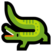 🐊 Emoji Crocodilo na Microsoft Windows 11.