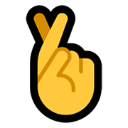 🤞 Emoji Dedos Cruzados en Microsoft Windows 11.
