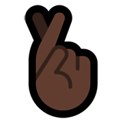 🤞🏿 Emoji Hand mit gekreuzten Fingern: dunkle Hautfarbe Microsoft Windows 11.