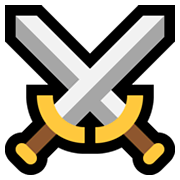 Émoji ⚔️ épées Croisées sur Microsoft Windows 11.