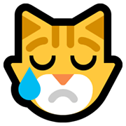 Emoji 😿 Gatto Che Piange su Microsoft Windows 11.