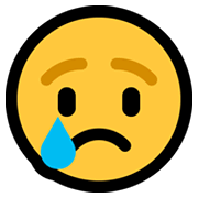 😢 Emoji weinendes Gesicht Microsoft Windows 11.