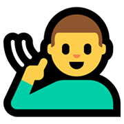 Emoji 🧏‍♂️ Uomo Con Problemi Di Udito su Microsoft Windows 11.