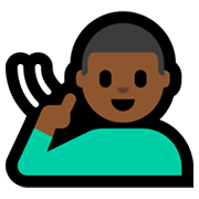 🧏🏾‍♂️ Emoji Homem Surdo: Pele Morena Escura na Microsoft Windows 11.