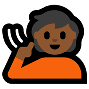 🧏🏾 Emoji gehörlose Person: mitteldunkle Hautfarbe Microsoft Windows 11.