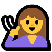 🧏‍♀️ Emoji Mujer Sorda en Microsoft Windows 11.