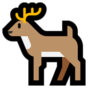 Emoji 🦌 Cervo su Microsoft Windows 11.
