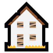 Emoji 🏚️ Casa In Rovina su Microsoft Windows 11.