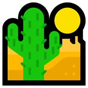 🏜️ Emoji Deserto na Microsoft Windows 11.