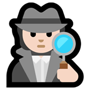 Emoji 🕵🏻 Detective: Carnagione Chiara su Microsoft Windows 11.