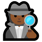 🕵🏾 Emoji Detetive: Pele Morena Escura na Microsoft Windows 11.