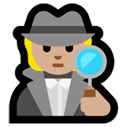 🕵🏼 Emoji Detective: Tono De Piel Claro Medio en Microsoft Windows 11.