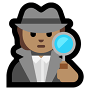 Emoji 🕵🏽 Detective: Carnagione Olivastra su Microsoft Windows 11.