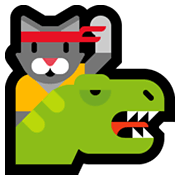 🐱‍🐉 Emoji Gato dino en Microsoft Windows 11.