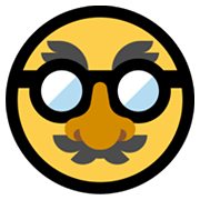 🥸 Emoji Cara disfrazada en Microsoft Windows 11.