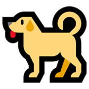🐕 Emoji Perro en Microsoft Windows 11.