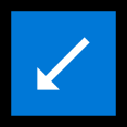 ↙️ Emoji Flecha Hacia La Esquina Inferior Izquierda en Microsoft Windows 11.
