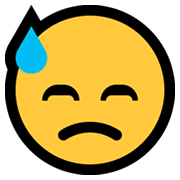 😓 Emoji Cara Con Sudor Frío en Microsoft Windows 11.