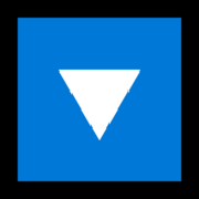 Emoji 🔽 Pulsante A Triangolo Rivolto Verso Il Basso su Microsoft Windows 11.