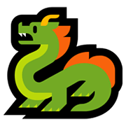 Émoji 🐉 Dragon sur Microsoft Windows 11.