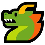 Emoji 🐲 Testa Di Drago su Microsoft Windows 11.