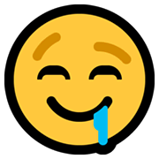🤤 Emoji sabberndes Gesicht Microsoft Windows 11.