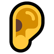 Emoji 👂 Orecchio su Microsoft Windows 11.