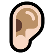 Emoji 👂🏻 Orecchio: Carnagione Chiara su Microsoft Windows 11.