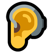 🦻 Emoji Ohr mit Hörhilfe Microsoft Windows 11.